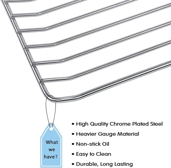 Jerky Smoking Rack Grates for Masterbuilt MB20073018, MB20074719, MB21072618, MB21072719, MB21072918 40  Electric Smokers, 19.69 x 12.2 Discount - Image 3