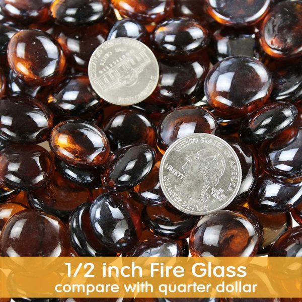 10 LBS 1 2   Copper Fire Beads Glass Reflective Tempered Fire Rocks Beads for Fire Pits, Fireplace and Fire Bowl For Discount - Image 4