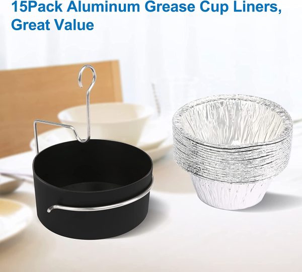 Drip Pan Grease Cup Catch Pan Liners Kit fits Char-Broil 4 Burner Gas Grills Supply - Image 5
