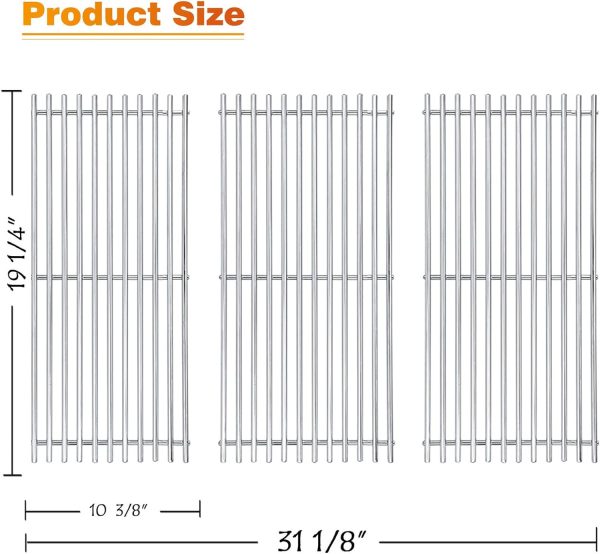 Cooking Grid Grates for Barbeques Galore Turbo 720-0057-4B 750-0058-4BRB 4-5 Burner Gas Grills Online Sale - Image 2