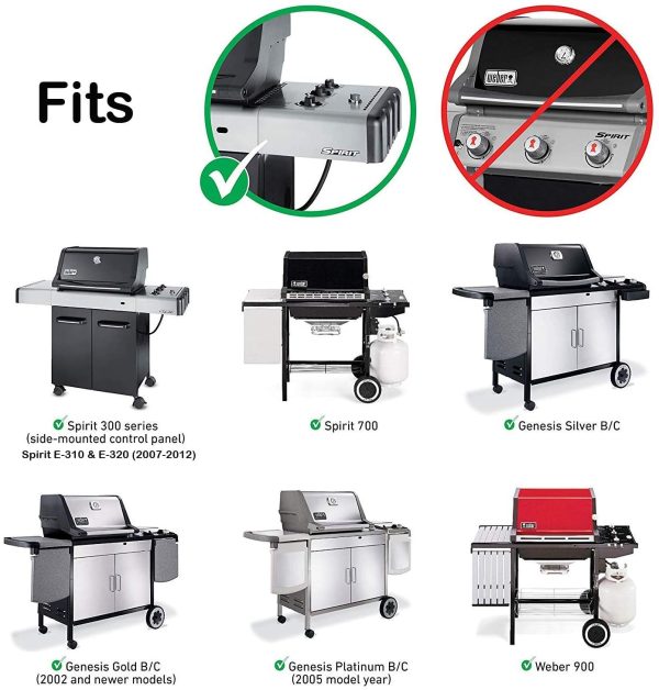 28 1 8 Grill Burner 7508 for Side Knobs Weber Genesis Gold B C, Silver B C, Platinum B C Grills Online Sale - Image 3