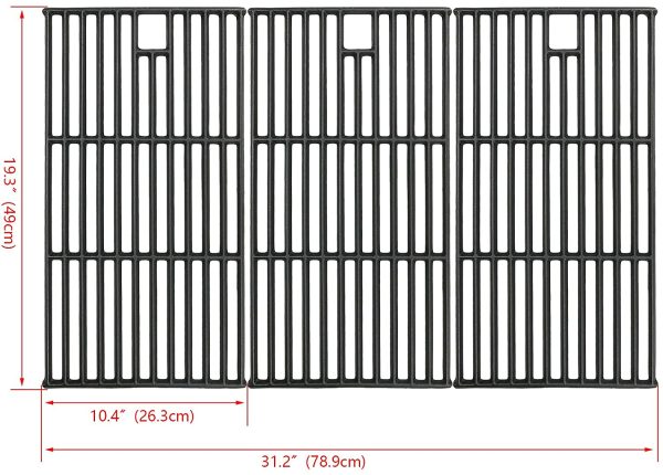 Cooking Grid Grates for Charmglow 720-0536, 720-0578, 810-8500-S 5 Burner Gas Grills Online - Image 2