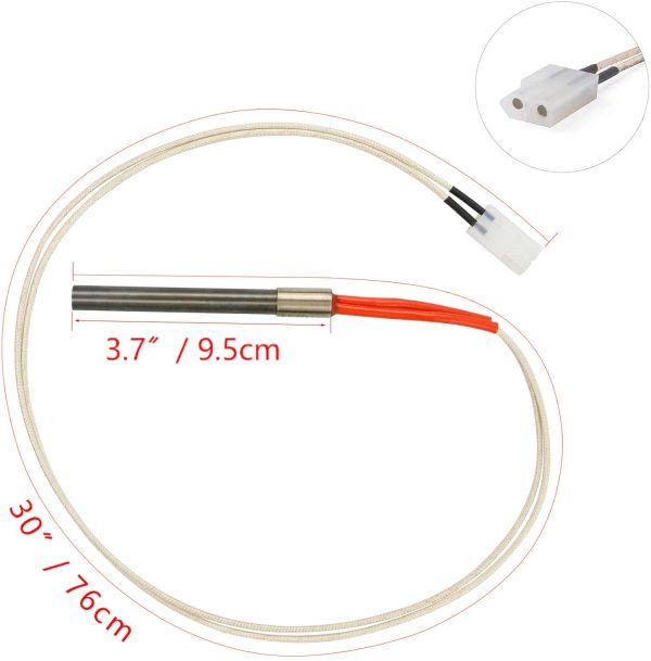 Fire Burn Pot + Hot Rod Ignitor for Traeger Select Elite TFS60LZAC Pellet Grill, Replacement Parts with Screws and Fuse Online Sale - Image 4