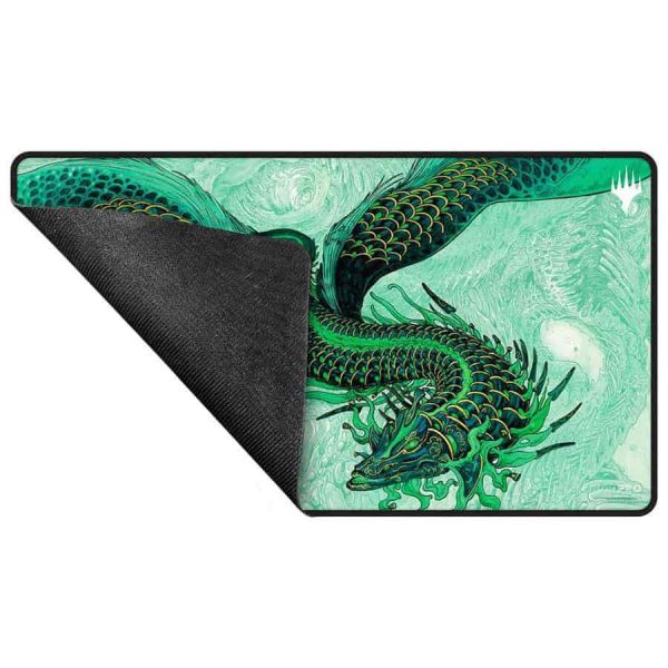 Ultra Pro: Black Stitched Playmat - Magic the Gathering - Tarkir Dragonstorm - Teval, Arbiter of Virtue Supply - Image 2