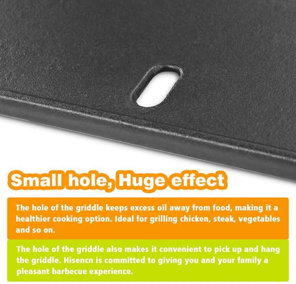 17.5   Grill Grates Griddles for Weber Spirit E-210, S-210, E-220, S-220 Front Knobs Models, Weber 7637 Parts Discount - Image 5