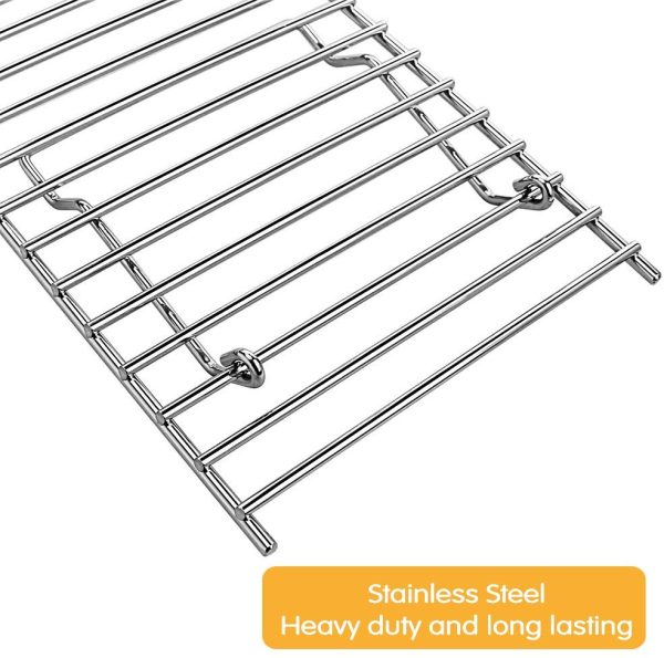 Universal 19 x 6.5 x 3   Grill Rack for Gas, Charcoal, Wood Pellet Grill, Traeger Accessories Chrome Upper Rack, Warming Grate, Warming Rack Online now - Image 4