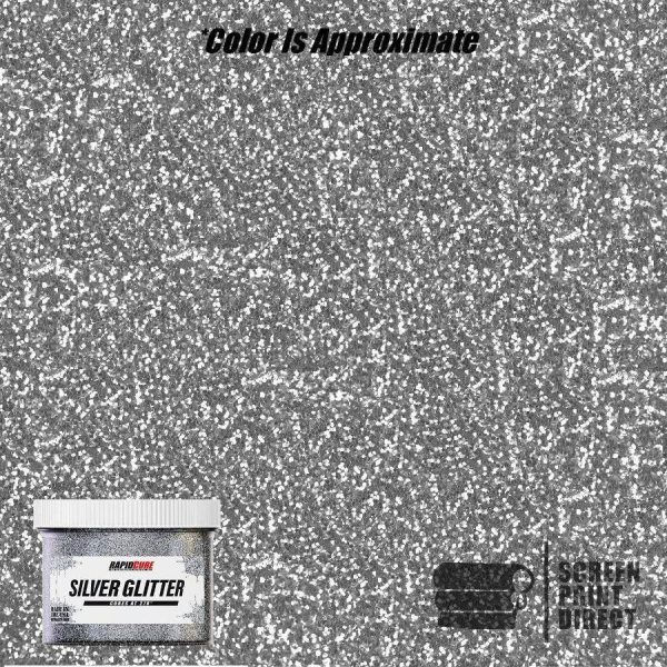 Rapid Cure Silver Glitter Screen Printing Plastisol Ink Hot on Sale - Image 2