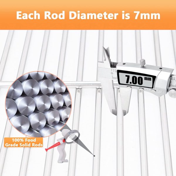 Cooking Grid Grates for Barbeques Galore Turbo 720-0057-4B 750-0058-4BRB 4-5 Burner Gas Grills Online Sale - Image 4