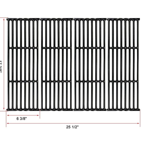 Cast Iron Cooking Grates for Huntington 4 Burner 3651-54, 3651-57, 3651-64, 3651-67, 3652-54, 3652-57, 3652-64, 3652-67, 3652-84, 3652-87 Grill Hot on Sale