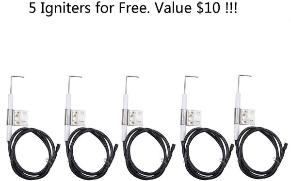 Replacement Parts Kit for Kenmore D02M90220 Grill, Burners + Heat Plates + Crossover Tubes + Ignitors Set Online Sale - Image 5