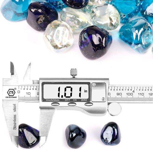 Fire Glass Diamonds Luster Reflective Tempered Rocks for Fire Pit, 10 Pounds 1 Inch for Natural or Propane Fireplace For Sale - Image 5