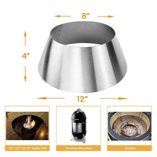 BBQ Whirlpool Vortex BBQ Grill Accessories for Weber, Charbroil Kettle Grills and The Big Green Egg, Kamando Ceramic Grills on Sale - Image 3