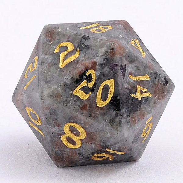 HYMGHO Dice: Dragon s Hoard Gem Stone Polyhedral Dice - Yooperlite UV Light Reactive For Cheap - Image 3