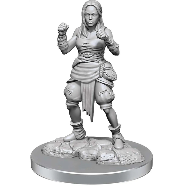 Pathfinder Battles Deep Cuts Miniatures: Half-Elf Monk Females - Unpainted Online now - Image 2
