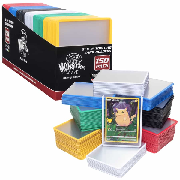 Monster Clear Top Loader w  6 Color Borders Multi-Pack (150ct) Online