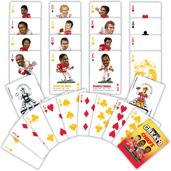 Masterpieces Puzzle Company: Kansas City Chiefs NFL All-Time Greats Playing Cards Hot on Sale - Image 2