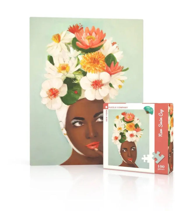 New York Puzzle Company: New Swim Cap Mini - 100 Piece Puzzle Online Hot Sale
