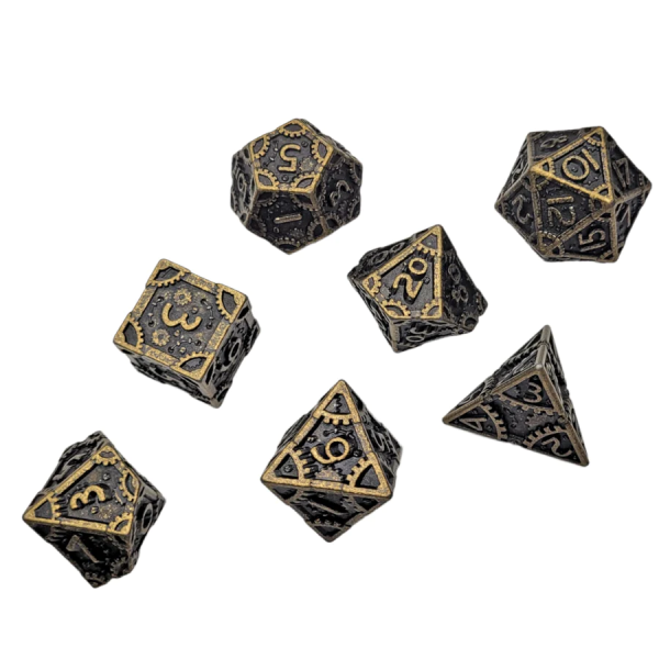 Forged Gaming: Clockwork Ancient Bronze - Metal RPG Dice Set For Discount - Image 3