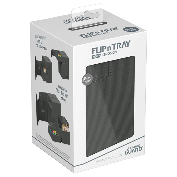 Ultimate Guard: Xenoskin Flip N Tray Deck Case 100+ - Monocolor Grey For Discount