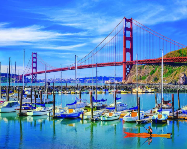 White Mountain Puzzles: Golden Gate Bridge - 1000 Piece Puzzle Online Hot Sale