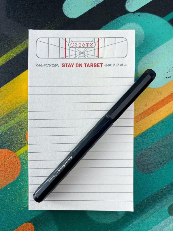 Skylab Letterpress: Stay On Target - Letterpressed Notepad Online