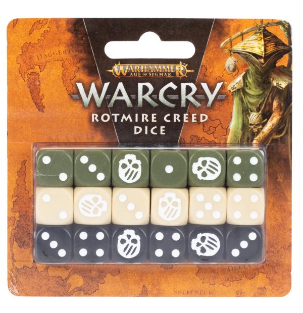 Games Workshop: Age of Sigmar - Warcry - Rotmire Creed Dice Set (111-90) Online
