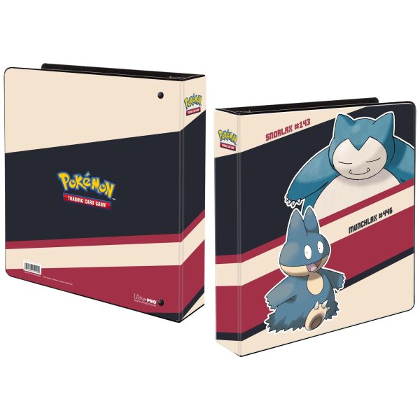 Ultra Pro: 2  Three Ring Binder  Snorlax and Munchlax  - For Pokemon TCG Online now