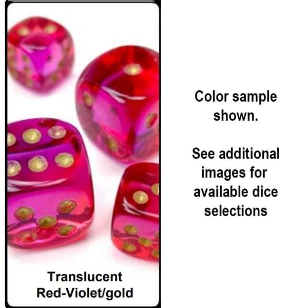 Chessex: Gemini Translucent Red-Violet w Gold - d10 Dice Set (10) - CHX26267 Online now