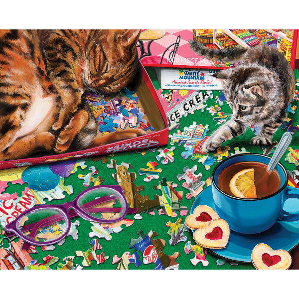 White Mountain Puzzles: Puzzle Cats - 1000 Piece Jigsaw Puzzle For Discount