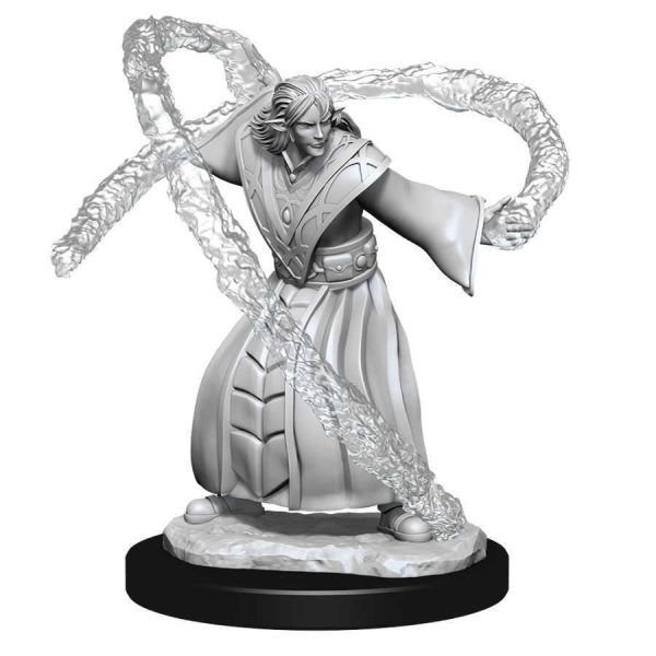 D&D Nolzur s Marvelous Miniatures: Elf Wizard Male - Unpainted Online now