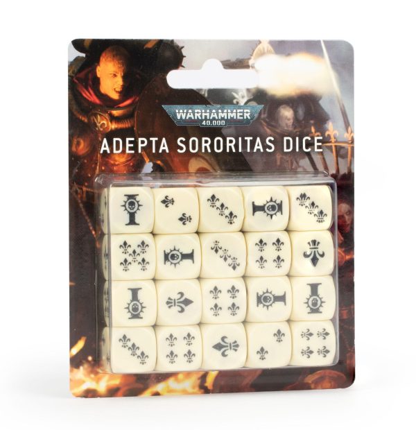 Games Workshop: Warhammer 40,000 - Adepta Sororitas Dice Set (52-05) on Sale