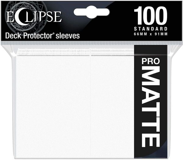 Ultra Pro: Eclipse PRO-Matte Deck Protector Sleeves - Standard Size Arctic White (100) 66mm x 91mm Discount