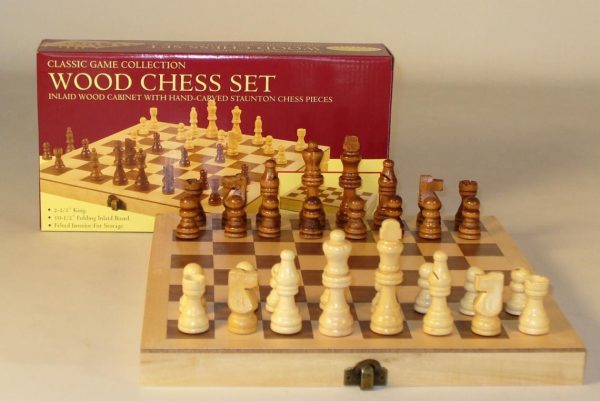 10.5  Folding Wood Chess Set on Sale