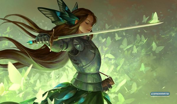 GamerMats: Butterfly Sword - 14 x24  Stitched Gaming Playmat For Sale