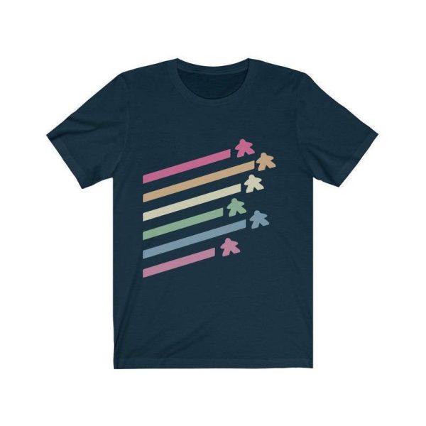 Retro Flying Meeple Unisex T-shirt Online Hot Sale