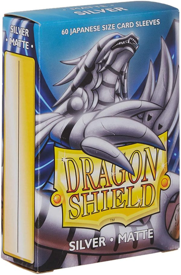 Dragon Shield: Deck Protector Sleeves - Japanese Size Matte Silver (60) Discount