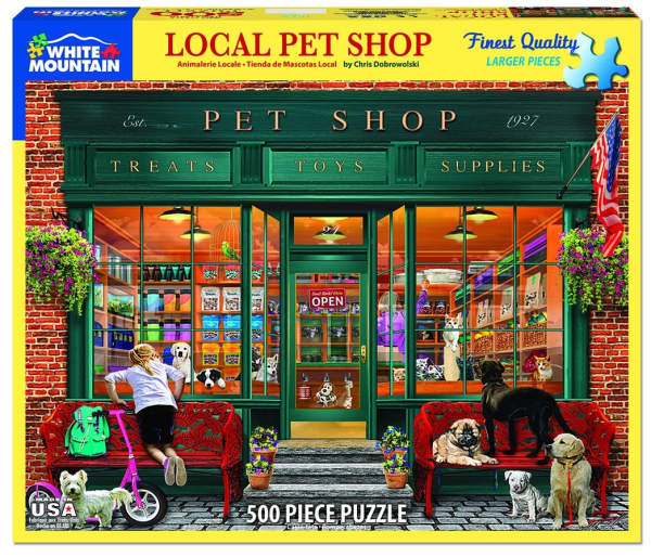 White Mountain Puzzles: Local Pet Store - 500 Piece Puzzle Online - Image 2