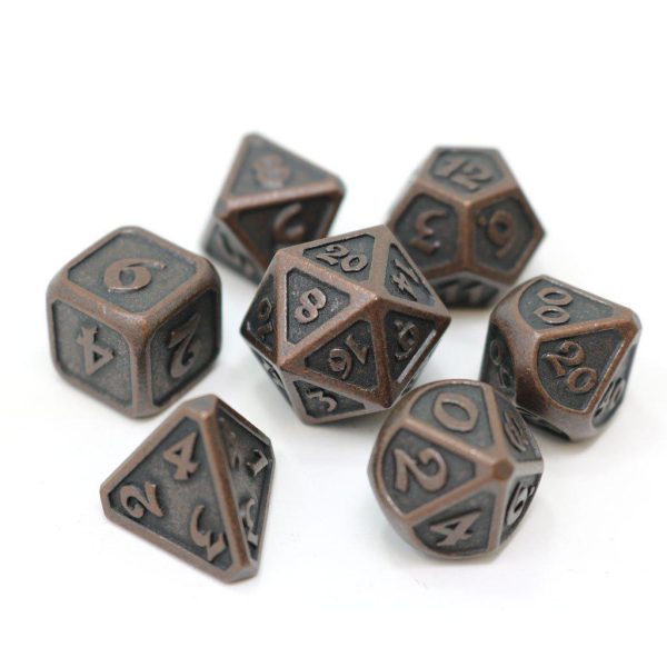 Die Hard: Mythica Dark Copper Metal 16mm - Polyhedral Dice Set (7) For Sale