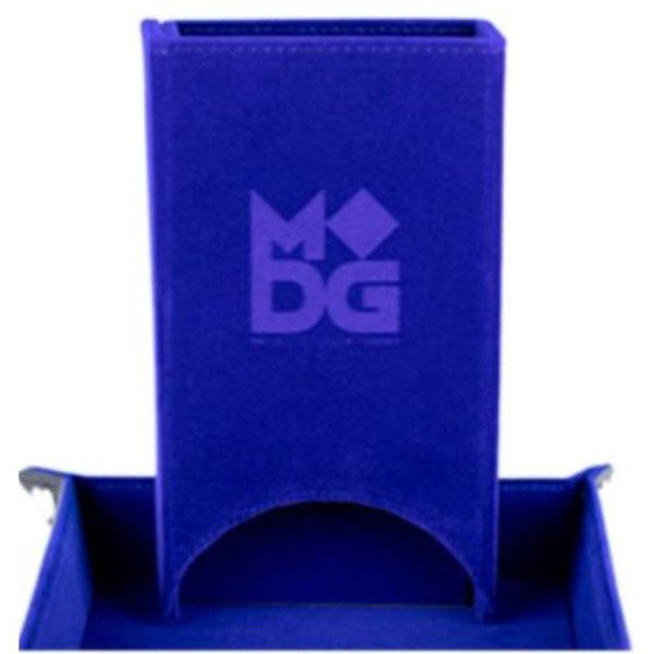 Metallic Dice Games: Fold Up Velvet Dice Tower - Blue Online