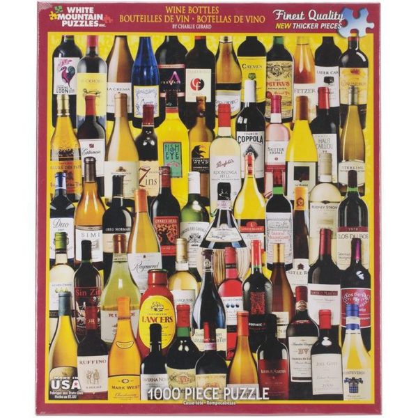 White Mountain Puzzles: Wine Bottles - 1000 Piece Puzzle Supply