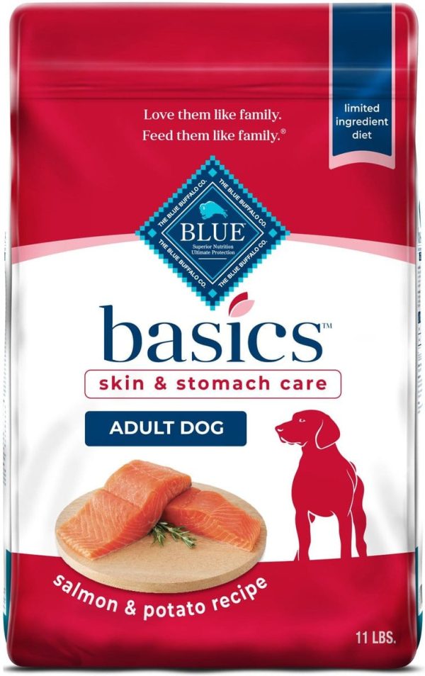 Blue Buffalo Basics Skin & Stomach Care Adult Salmon & Potato Recipe Dry Dog Food Discount