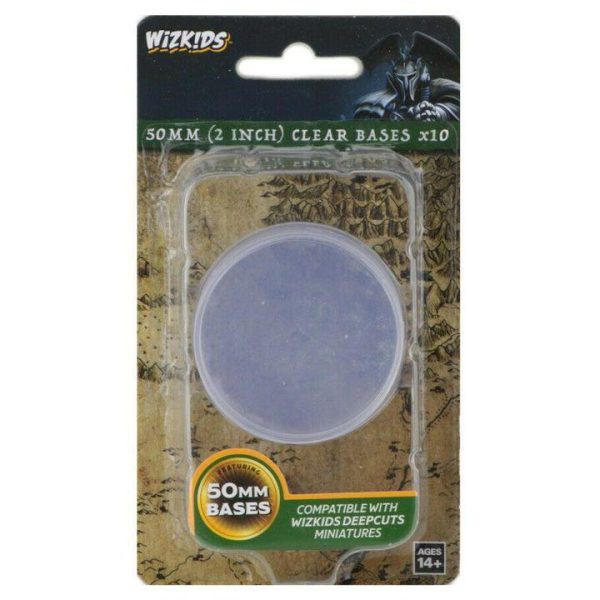 Pathfinder Battles Deep Cuts Miniatures: Clear 50mm Bases (10) For Sale