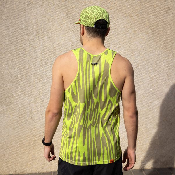 All Out Men s Singlet-Drippy Cheetah Green Discount - Image 4