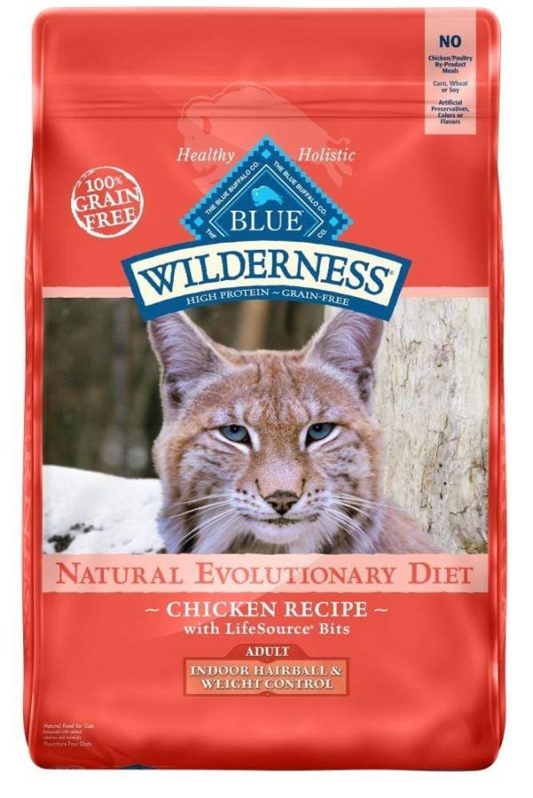 Blue Buffalo Wilderness Grain Free Hairball & Weight Control Natural Chicken High Protein Recipe Indoor Dry Cat Food Online Hot Sale