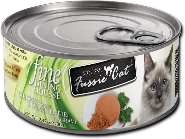 Fussie Cat Fine Dining Mousse Chicken with Pumpkin Entree Canned Cat Food Supply