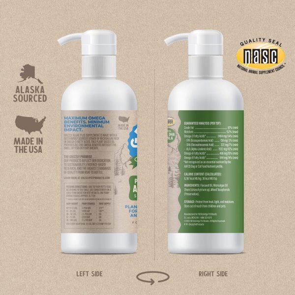 Grizzly Algae Plus Oil for Dogs and Cats For Sale - Image 2