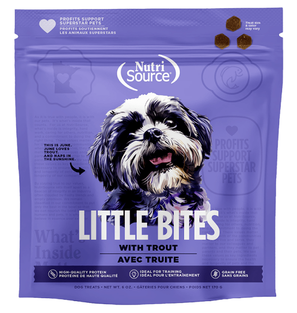 NutriSource Little Bites Grain Free Trout Dog Treats Online now