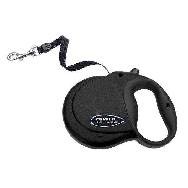 Coastal Pet Products Power Walker Dog Retractable Leash in Black For Sale