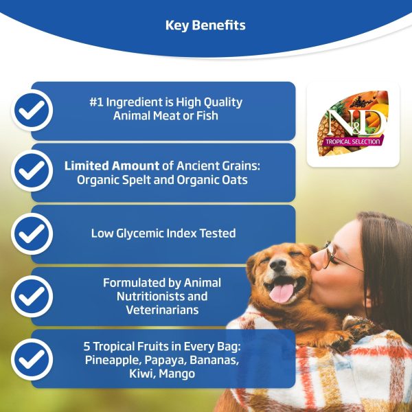 Farmina N&D Tropical Selection Pork, Spelt, Oats & Tropical Fruits Medium & Maxi Adult Dry Dog Food Online now - Image 5
