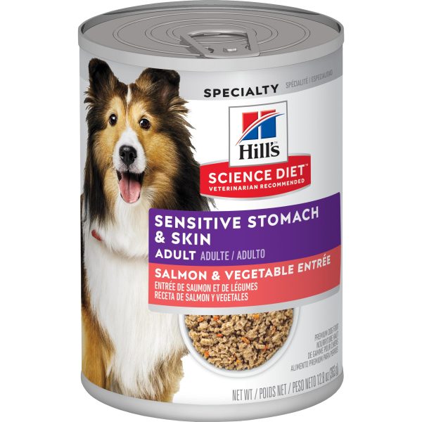 Hill s Science Diet Adult Sensitive Stomach & Skin Salmon & Vegetable Entrée Wet Food for Dogs Online Hot Sale